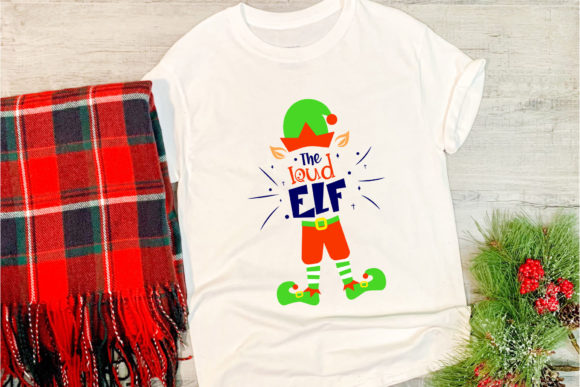 Christmas Loud Elf Funny Quotes Svg: Graphics for Print Templates