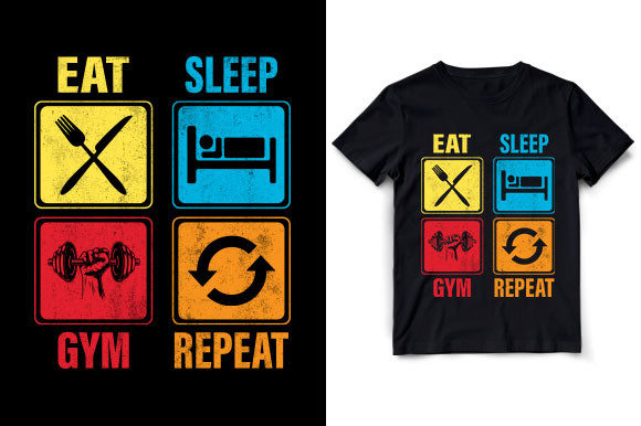 Eat Sleep Gym Repeat T-Shirt Review