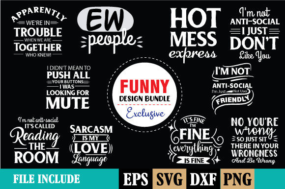 Funny Bundle SVG -11 DESIGNS: A Graphic Design Asset Review