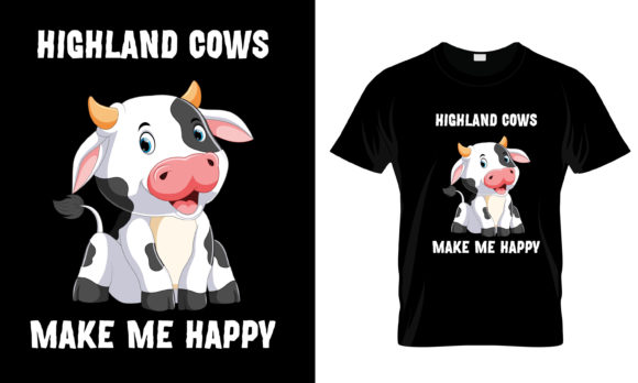Gighland Cows Make Me Happy T-Shirt