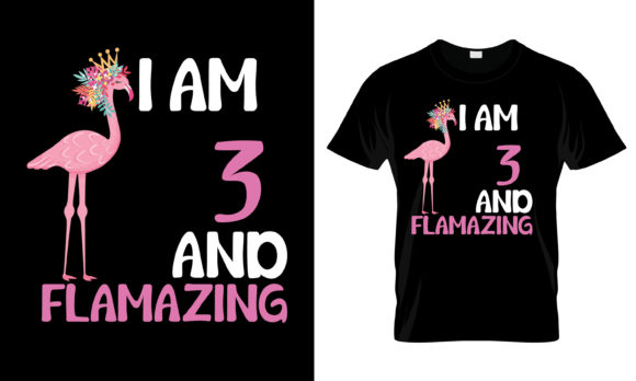 I Am 3 and Flamazing T-Shirt