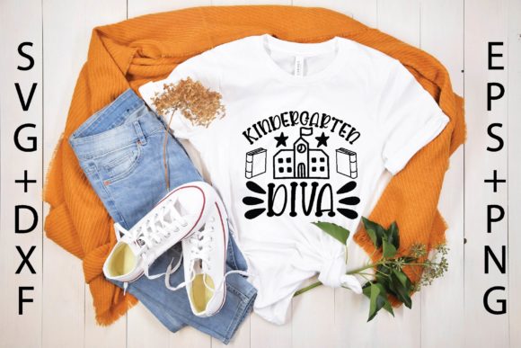 Kindergarten Diva Svg Graphics for T-Shirt Designs